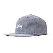 COATED LINEN STRAPBACK CAP-NAVY